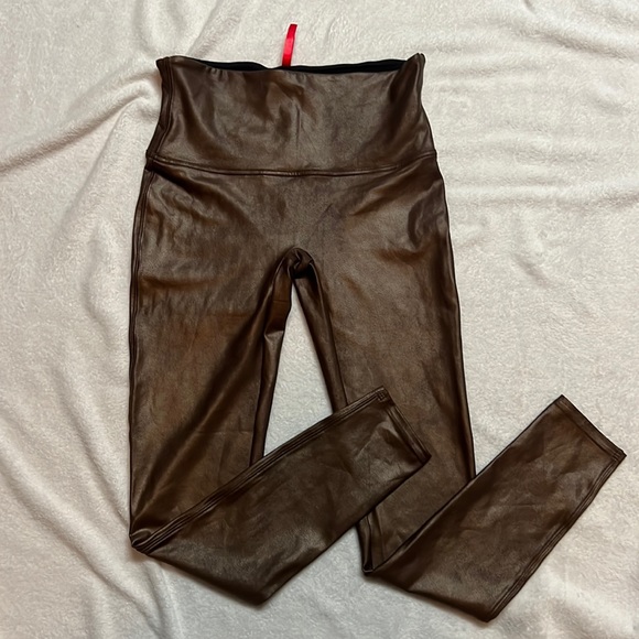 Spanx Metal Bronze Faux Leggings - Picture 2 of 7